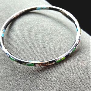 Vintage Cloisonne Enamel/Brass Bangle